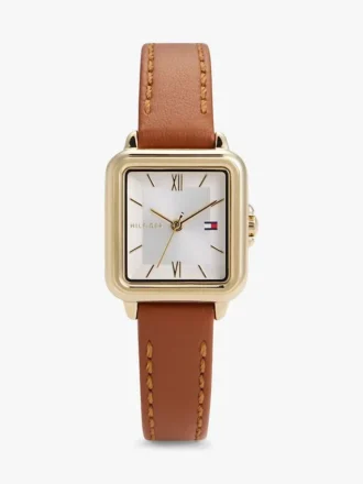 24-mm-Lederarmband-Damenuhr