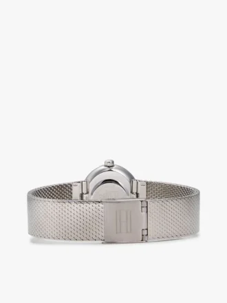 25-mm-Uhr mit ovalem Kristallakzent und Mesh-Armband