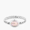 27-mm-Uhr mit strukturiertem ovalem Zifferblatt und Kettenarmband 27-mm-Uhr mit strukturiertem ovalem Zifferblatt und Kettenarmband