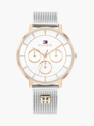 36-mm-Mesh-Uhr mit Monogramm-Akzent 36-mm-Mesh-Uhr mit Monogramm-Akzent