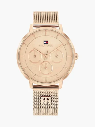 36-mm-Mesh-Uhr mit Monogramm-Akzent 36-mm-Mesh-Uhr mit Monogramm-Akzent