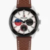 40-mm-Chronographenuhr mit Lederarmband 40-mm-Chronographenuhr mit Lederarmband