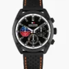 40-mm-Chronographenuhr mit Lederarmband 40-mm-Chronographenuhr mit Lederarmband