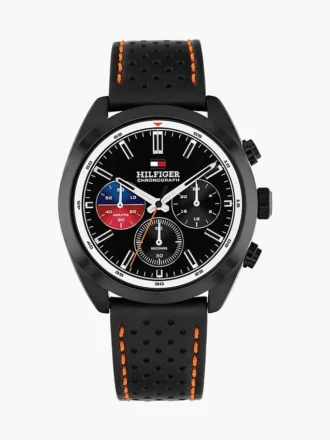 40-mm-Chronographenuhr mit Lederarmband 40-mm-Chronographenuhr mit Lederarmband