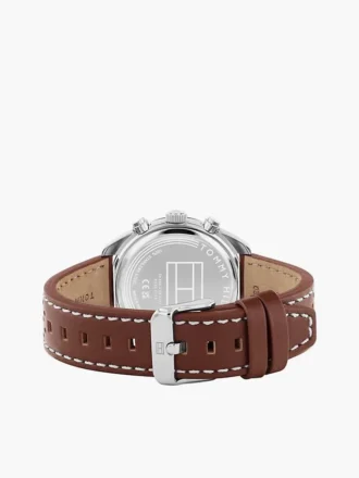 40-mm-Chronographenuhr mit Lederarmband 40-mm-Chronographenuhr mit Lederarmband