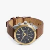 40-mm-Chronographenuhr mit Lederarmband 40-mm-Chronographenuhr mit Lederarmband