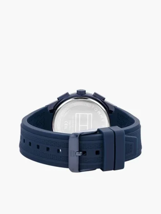 43-mm-Uhr mit Silikonarmband und Dual-Time-Funktion
