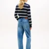 Allover Crest Mid-Rise Barrel Jeans