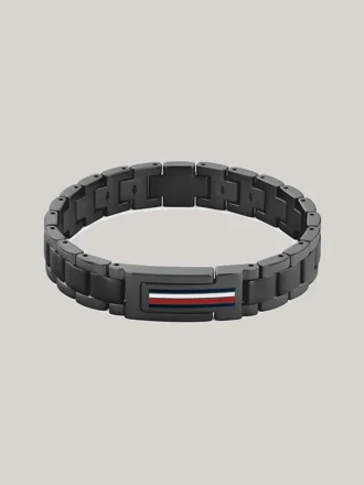 Armband aus Edelstahl mit Flaggenstreifen Armband aus Edelstahl mit Flaggenstreifen