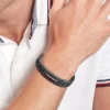 Armband aus Edelstahl mit Flaggenstreifen Armband aus Edelstahl mit Flaggenstreifen