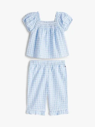 Baby-Set aus Oberteil und Hose mit Vichy-Karomuster