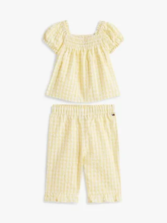 Baby-Set aus Oberteil und Hose mit Vichy-Karomuster