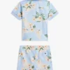 Baby-Set aus Polohemd und Shorts mit Blumenmuster Baby-Set aus Polohemd und Shorts mit Blumenmuster