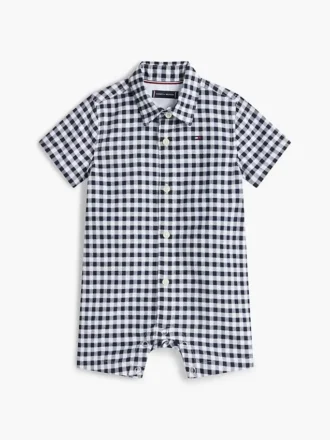Babys-Latzhose mit Vichy-Karomuster