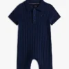 Babys-Polo-Latzhose mit Zopfmuster