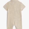 Babys-Polo-Latzhose mit Zopfmuster