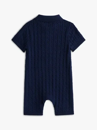 Babys-Polo-Latzhose mit Zopfmuster
