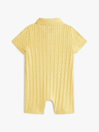 Babys-Polo-Latzhose mit Zopfmuster