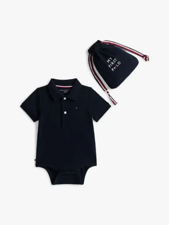 Babys-Polo-Strampler und Geschenktüte