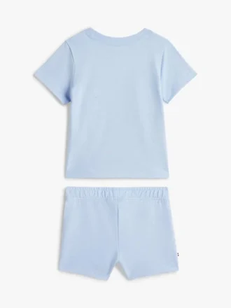 Babys-Set aus T-Shirt und Shorts mit Flaggenlogo