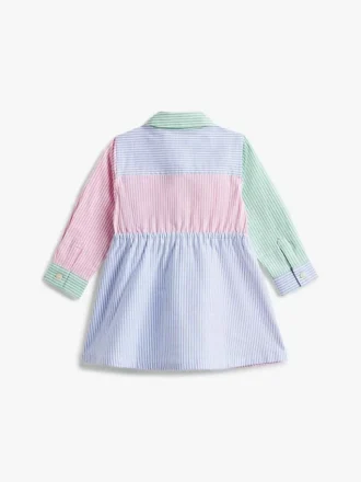 Babys-Stretch-Shirtkleid mit gemischten Streifen
