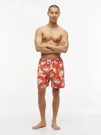 Badehose mit Blumenmuster, 7″