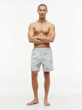 Badehose mit Blumenprint, 7″