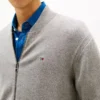 Baseball-Strickjacke aus Baumwolle mit Reißverschluss Baseball-Strickjacke aus Baumwolle mit Reißverschluss