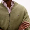 Baseball-Strickjacke aus Baumwolle mit Reißverschluss Baseball-Strickjacke aus Baumwolle mit Reißverschluss