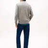 Baseball-Strickjacke aus Baumwolle mit Reißverschluss Baseball-Strickjacke aus Baumwolle mit Reißverschluss