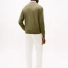 Baseball-Strickjacke aus Baumwolle mit Reißverschluss Baseball-Strickjacke aus Baumwolle mit Reißverschluss