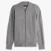 Baseball-Strickjacke aus Baumwolle mit Reißverschluss Baseball-Strickjacke aus Baumwolle mit Reißverschluss