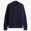 Baseball-Strickjacke aus Baumwolle mit Reißverschluss Baseball-Strickjacke aus Baumwolle mit Reißverschluss