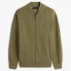 Baseball-Strickjacke aus Baumwolle mit Reißverschluss Baseball-Strickjacke aus Baumwolle mit Reißverschluss
