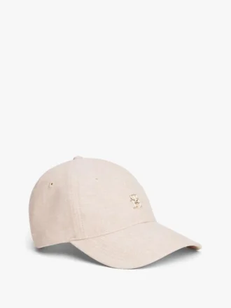 Baseballcap aus Leinenmischung mit Monogramm-Logo