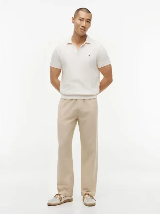 Baumwoll-Leinen-Mischung Relaxed-Hose