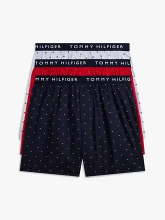 Bedruckte gewebte Boxershorts, 3er-Pack