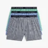 Bedruckte gewebte Boxershorts, 3er-Pack