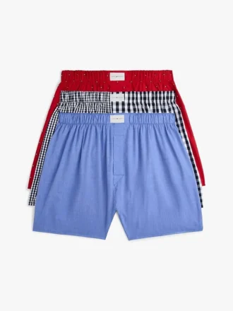 Bedruckte gewebte Boxershorts, 3er-Pack