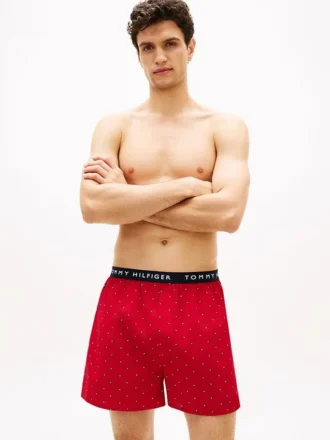 Bedruckte gewebte Boxershorts, 3er-Pack