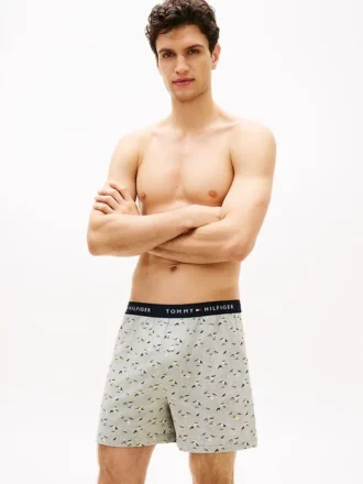 Bedruckte Strick-Boxershorts