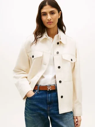Übergroße Utility-Hemdjacke aus Twill