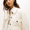 Übergroße Utility-Hemdjacke aus Twill Übergroße Utility-Hemdjacke aus Twill