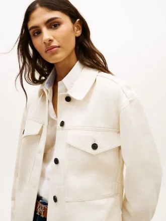 Übergroße Utility-Hemdjacke aus Twill