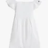Besticktes Babys-Kleid-Set mit Lochstickerei