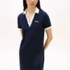 Besticktes Hilfiger Script Polo-Kleid