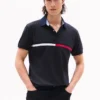 Besticktes Polohemd mit Streifen in Regular Fit Besticktes Polohemd mit Streifen in Regular Fit