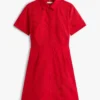 Besticktes Popeline-Shirtkleid mit Lochstickerei Besticktes Popeline-Shirtkleid mit Lochstickerei