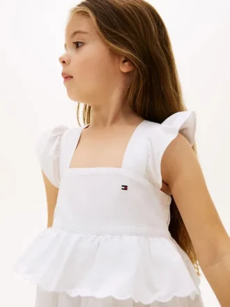 Besticktes Rüschenkleid für Kinder
