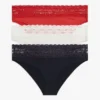 Bikini-Slip mit Spitzenbesatz, 3er-Pack Bikini-Slip mit Spitzenbesatz, 3er-Pack